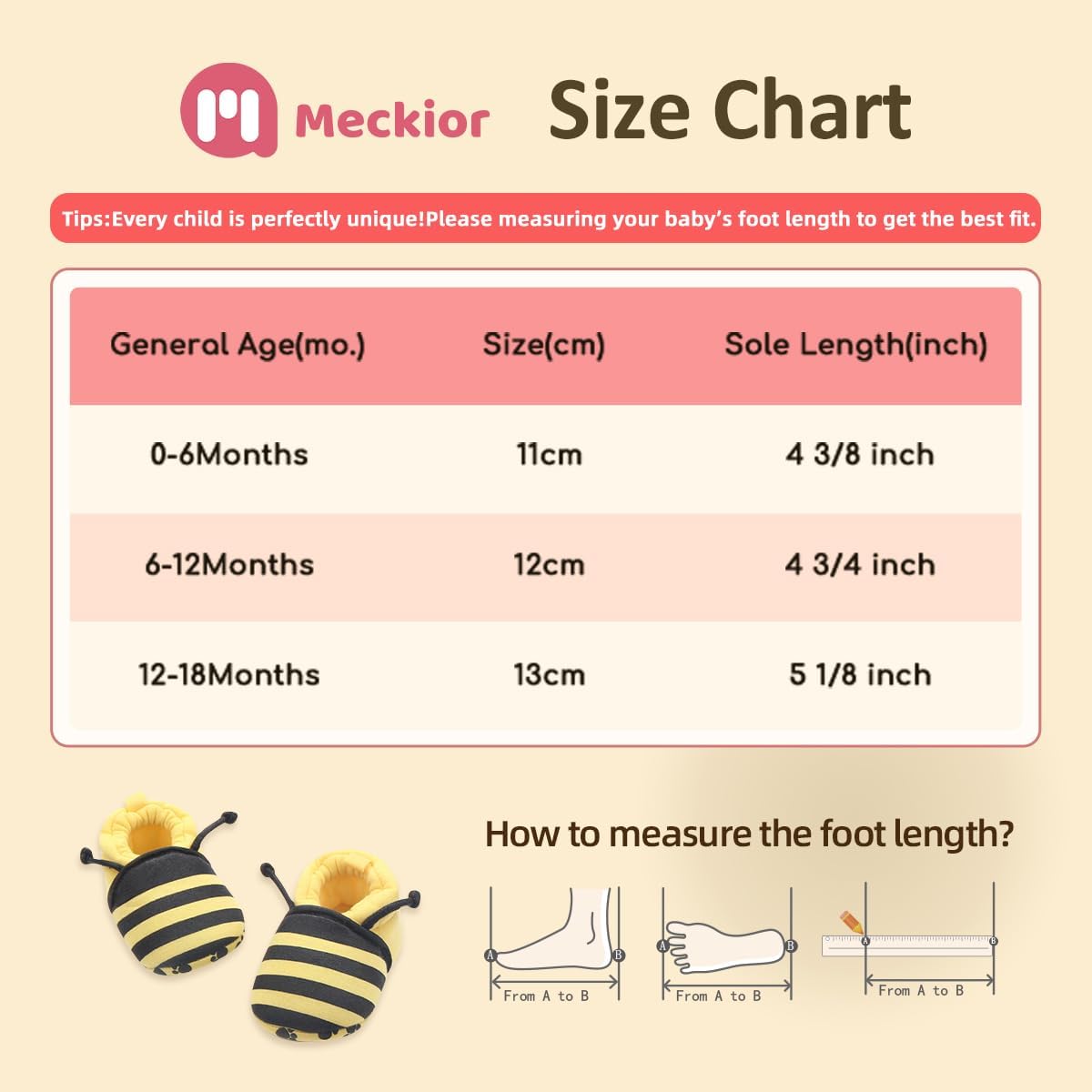 Meckior Save Beautiful Cute Cartoon Infant Unisex Baby Warm Cotton Anti-Slip Soft Sole First Walkers Shoes - Image 6